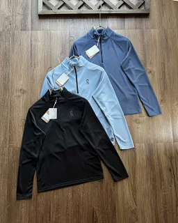 thumbnail for 1985 On-Run Climate Shirt Quick-Dry Half-Zip Stand Up Collar Long Sleeve Sweatshirt Top!!