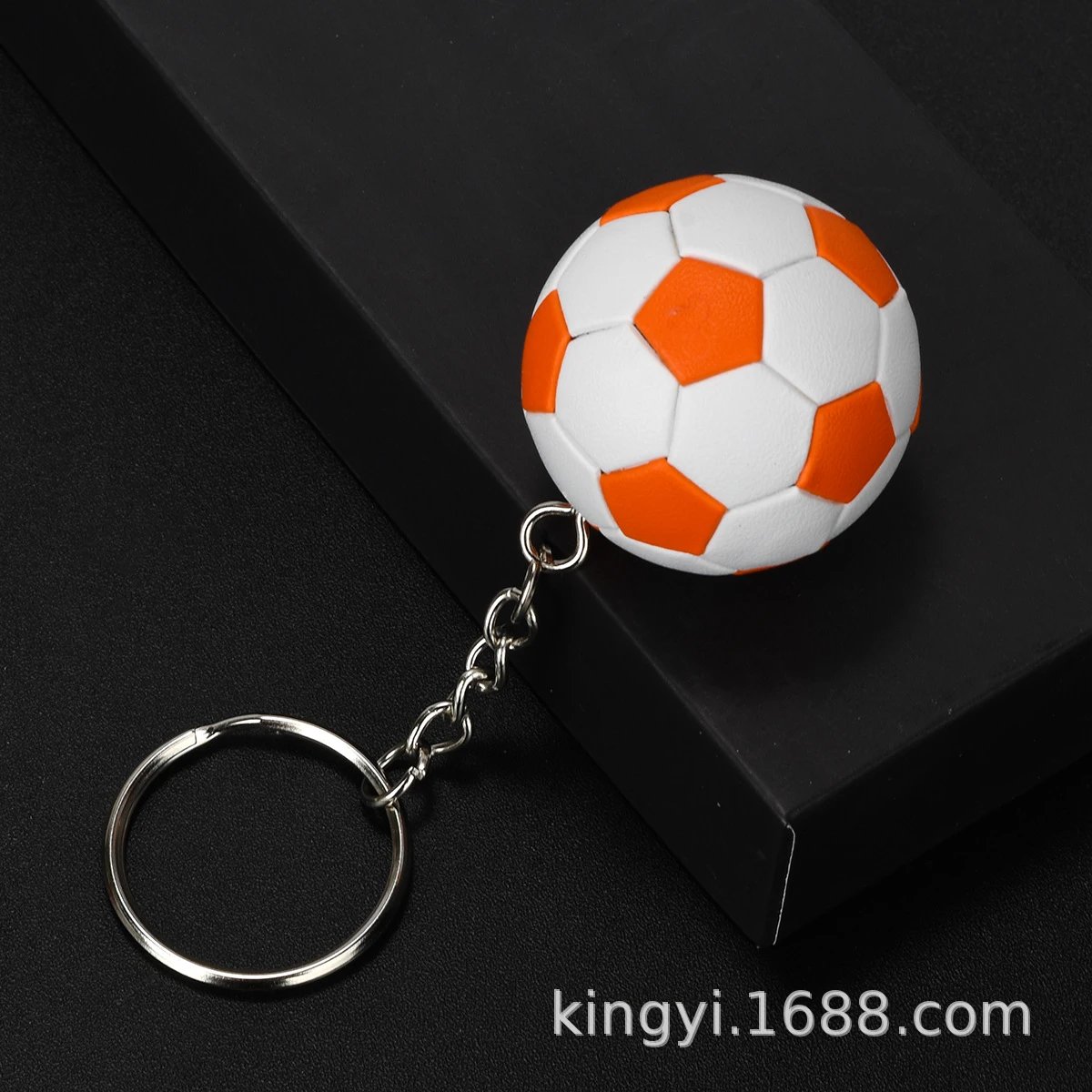 Football matte orange and white (3.6 cm)