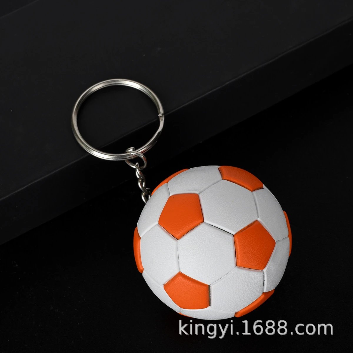 Football matte orange white (4.6CM)