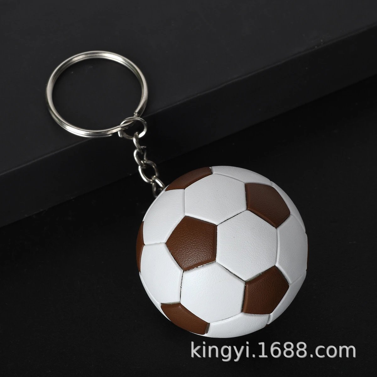 Football matte black and white (4.6CM)