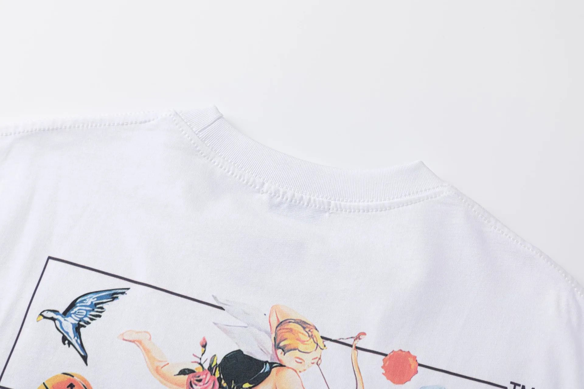 Off-White Angel Car Print White T-Shirt - 10