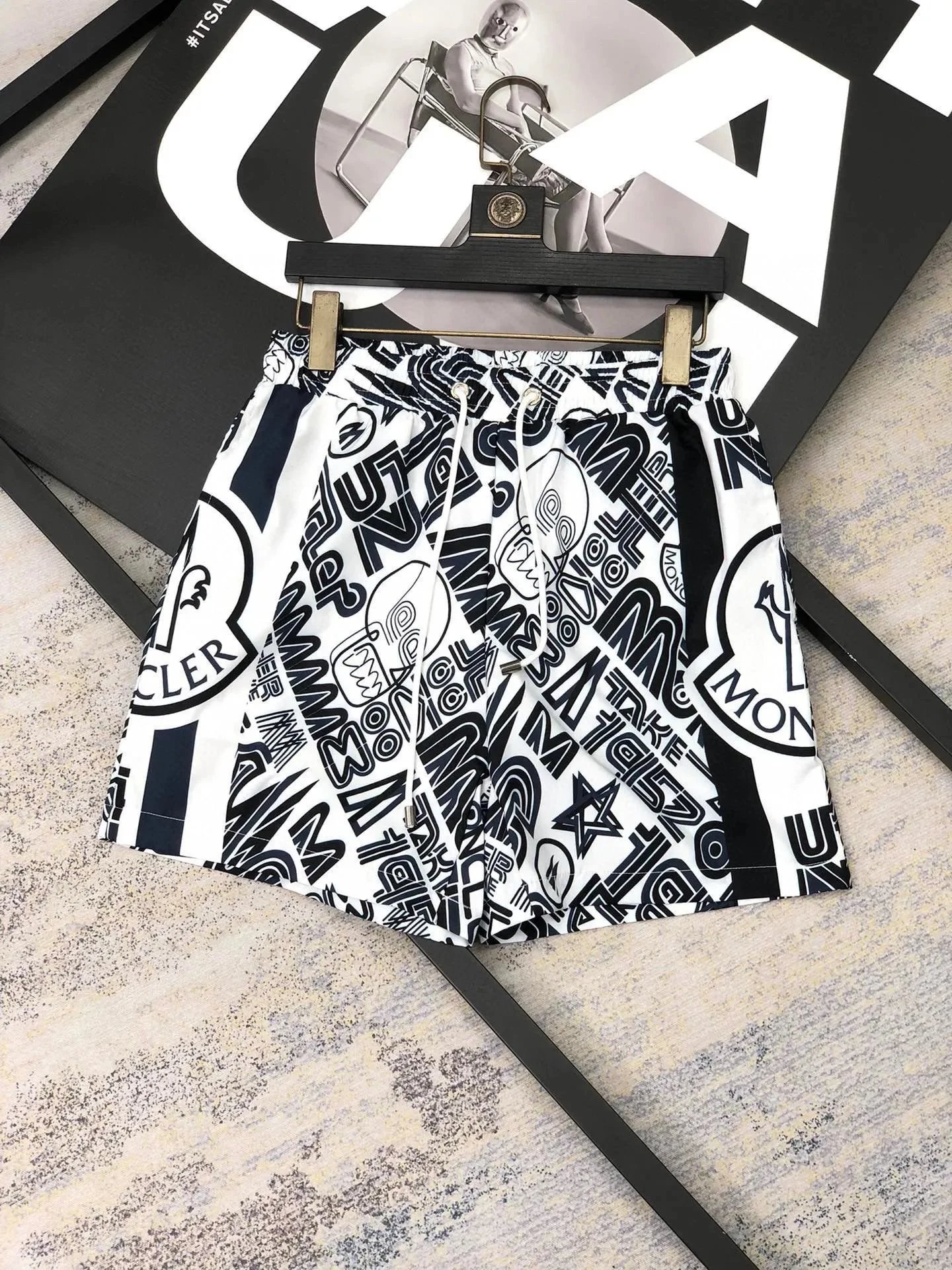Moncler Genius x Fragment Design All-Over Logo Print Swim Shorts - 4