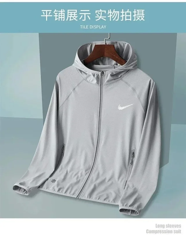 Nike Jackets Lightweight Hooded Zip-Front Windbreaker product detail image 9