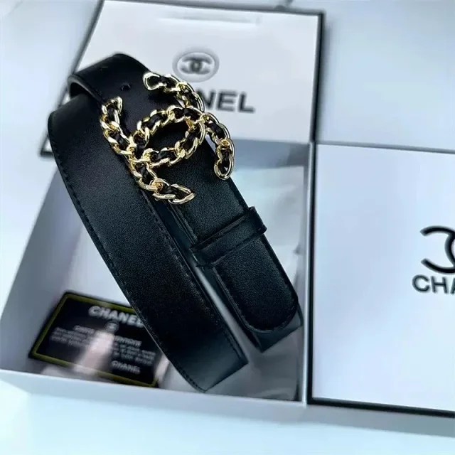 Chanel Belts Crystal double-C buckle belt product detail image 7