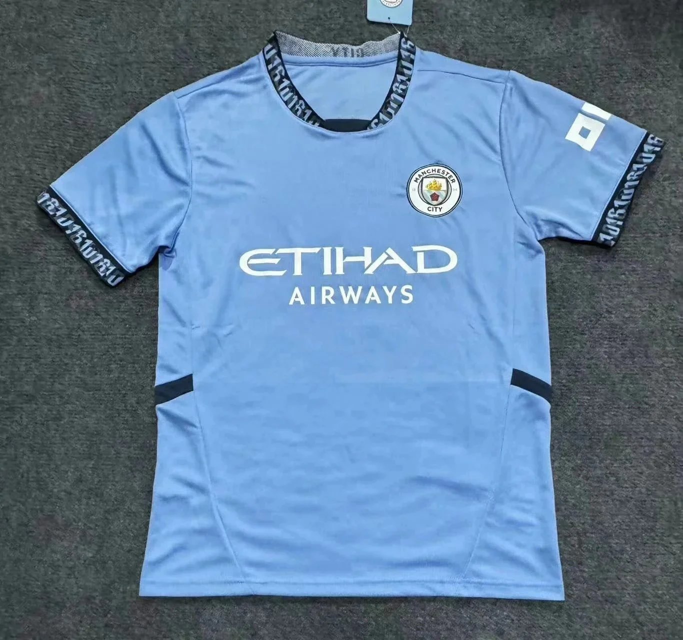 Manchester City 2023-24 Third Jersey Black Yellow Striped Football Jersey - 6