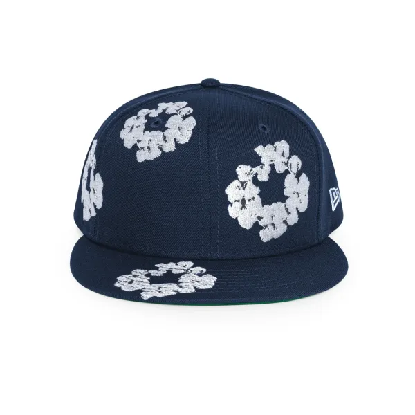 New Era Floral Print Snapback Cap Blue - 8