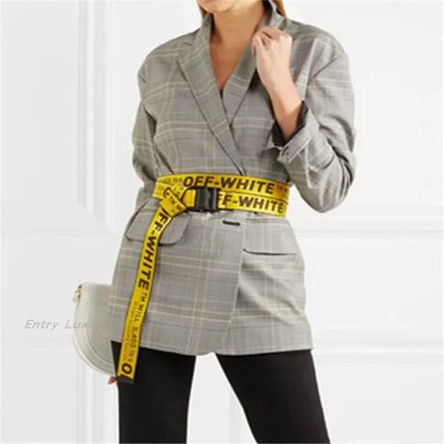 Unbranded Belts Jacquard Letter Web Belt with Alloy Buckle product detail image 12
