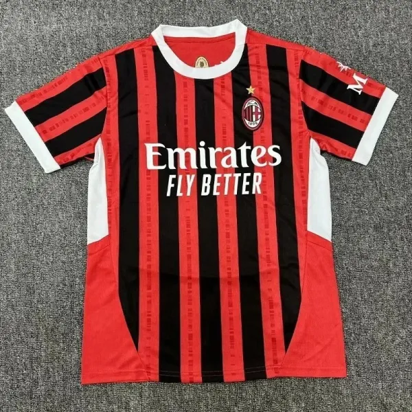 AC Milan Home Jersey 2023-24 Red and Black Striped Football Jersey - 1