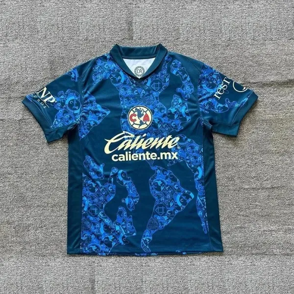 Club América x Caliente.mx Third Kit 2023 Blue Patterned Jersey - 1