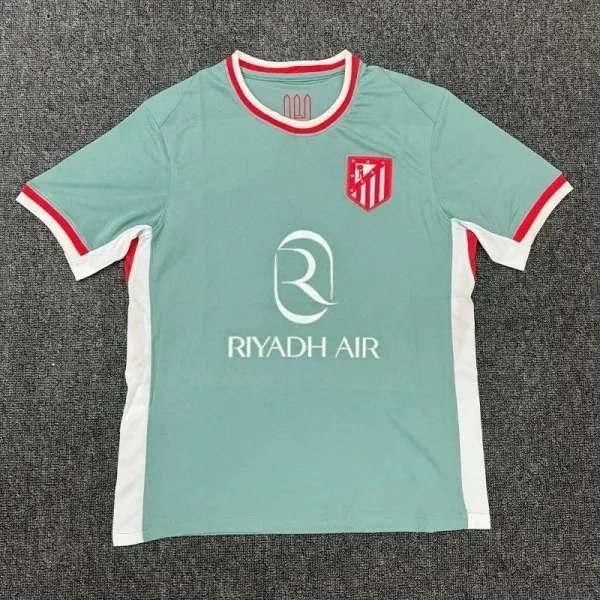 Atlético Madrid 2024-25 Third Jersey Mint Green with Riyadh Air Sponsorship - 1