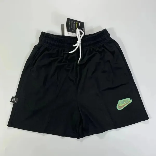 Nike Freak Mesh Shorts Black with Neon Green Logo - 1