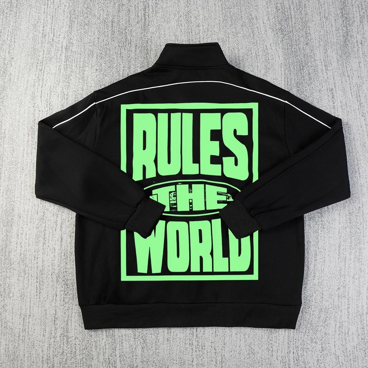 Corteiz Track Jacket Black with Pink Logo - 8