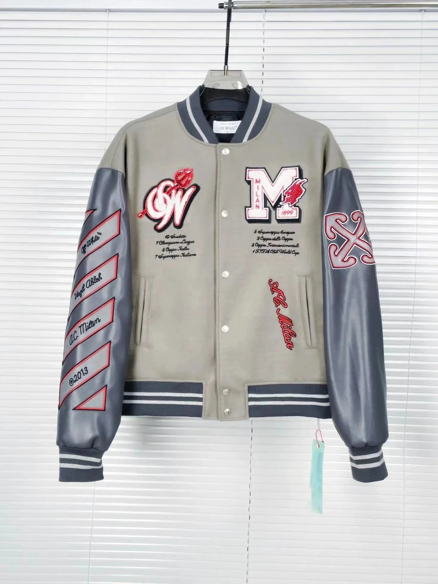 Off-White x ABLOH '22-'23 Winged Horse Varsity Jacket Black/White - 2