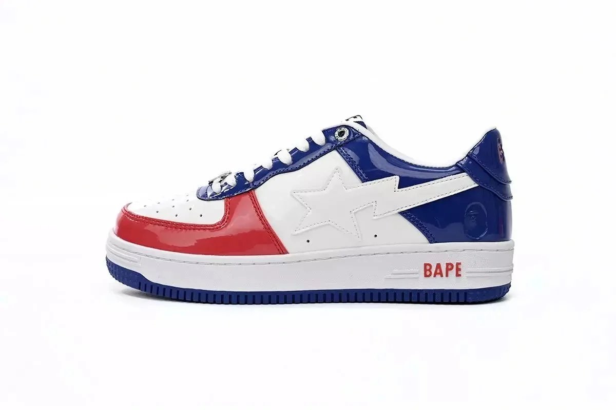 A Bathing Ape Sneakers BAPE STA low-top — Red White Blue