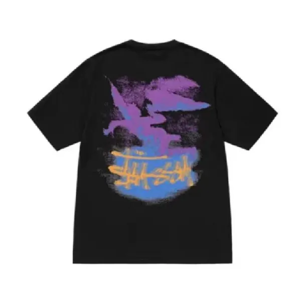 Stüssy Phantom Rider Black T-Shirt - 1