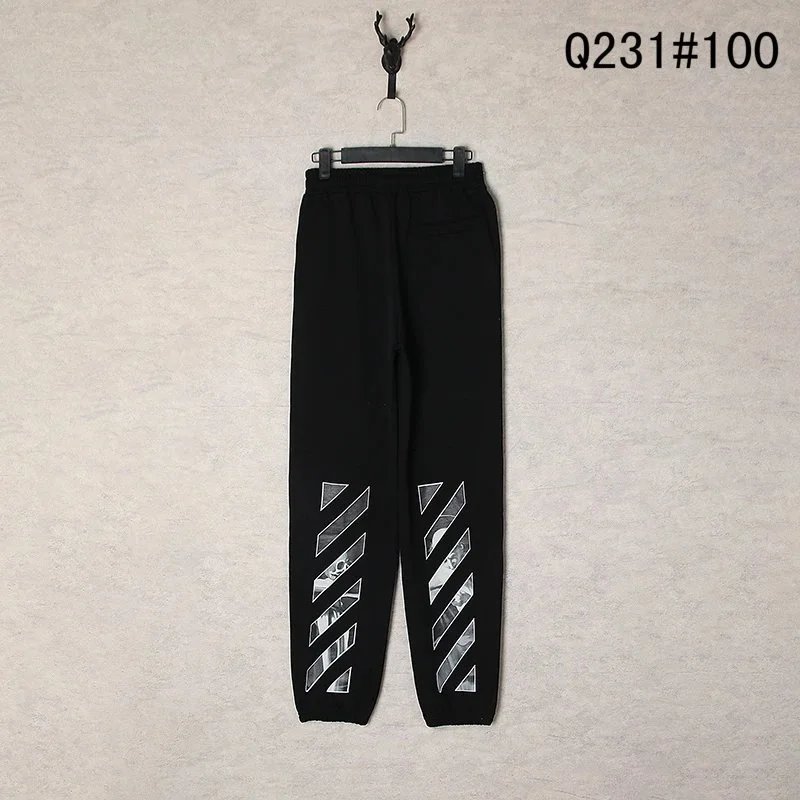 Off-White Diagonal Arrow Print Black Sweatpants - 4