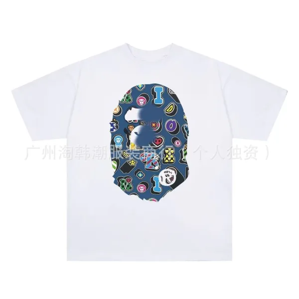 A Bathing Ape ABC Camo Ape Head Graphic T-Shirt White - 1