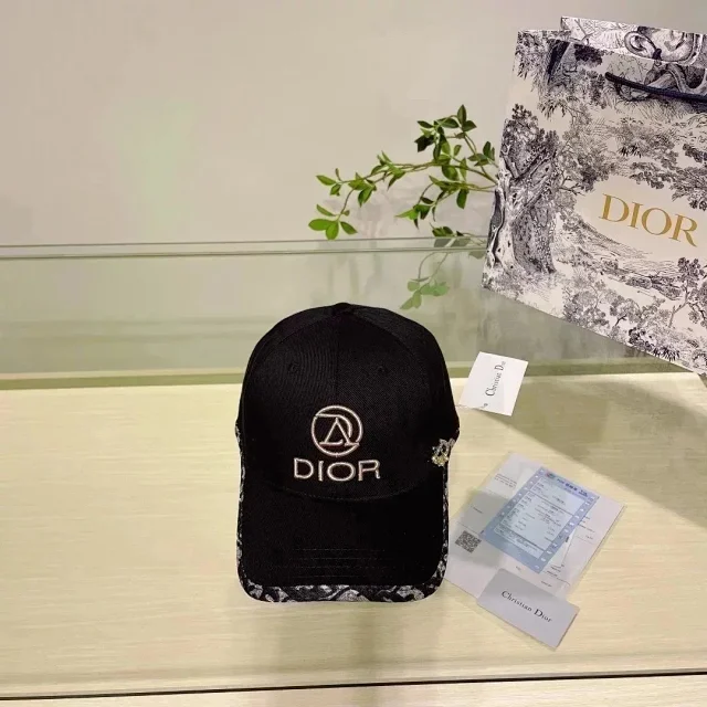 Dior Hats Oblique Jacquard Embroidered Logo Baseball Cap product detail image 10