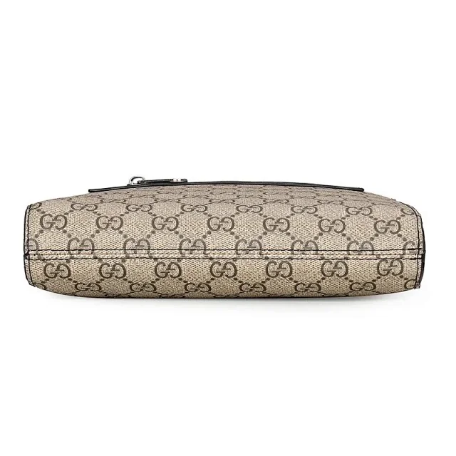 Gucci Crossbody Bags G8089 monogram zip bag with striped webbing strap product detail image 9