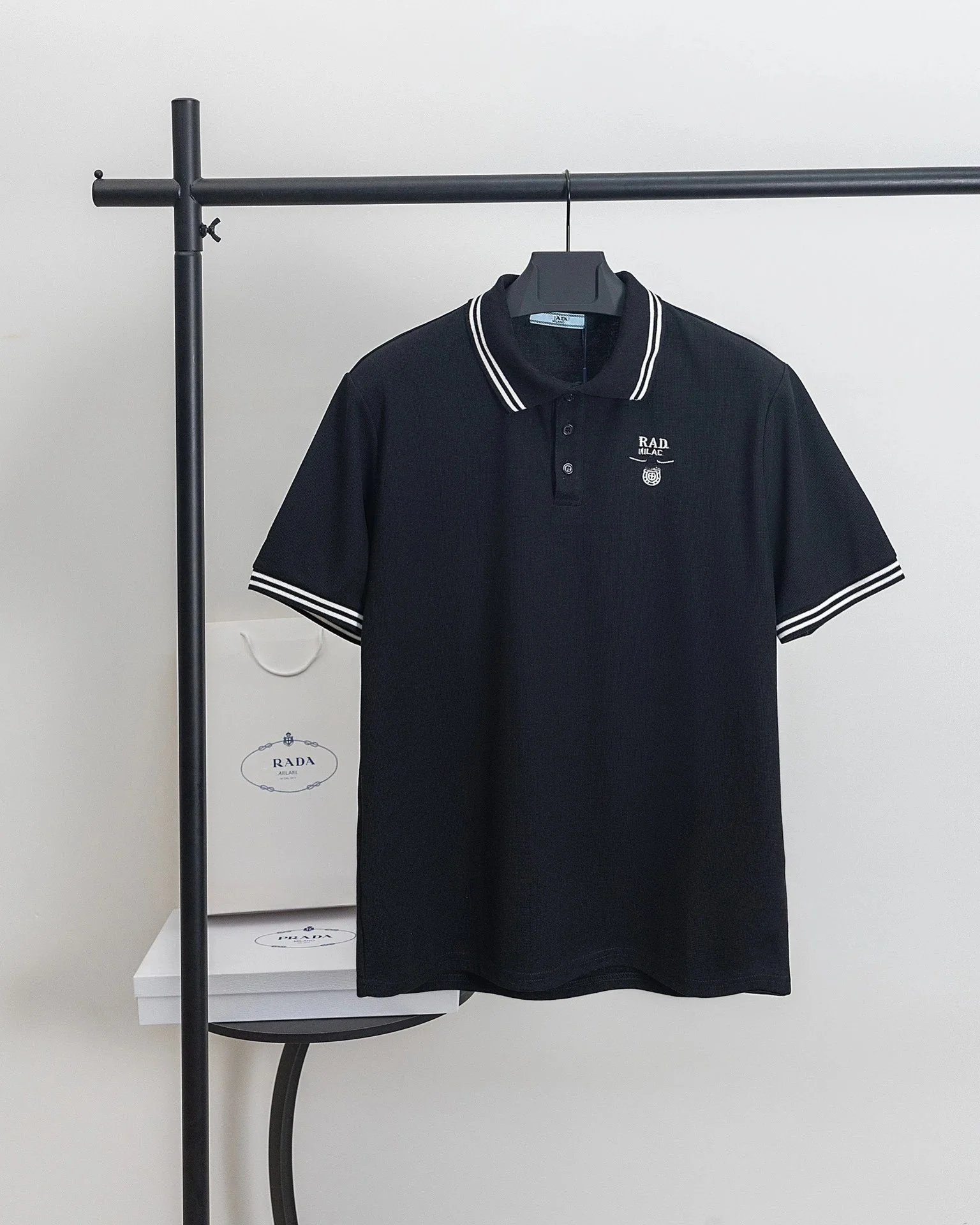 Prada Triangle Logo White T-Shirt - 8