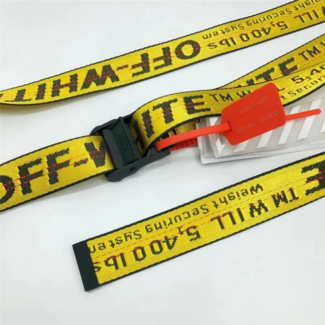 Unbranded Belts Jacquard Letter Web Belt with Alloy Buckle product detail image 6