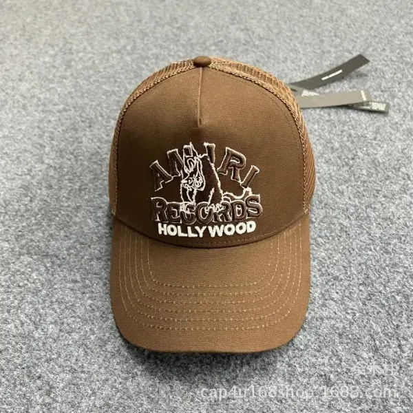 Amiri Records Hollywood Brown Trucker Cap - 1