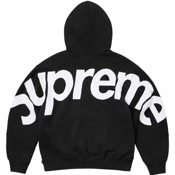 Supreme Oversized Box Logo Hoodie Black - 1