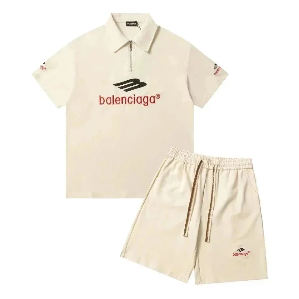 Christian Dior Men's Embroidered Polo and Shorts Set Black Casual Set - 10