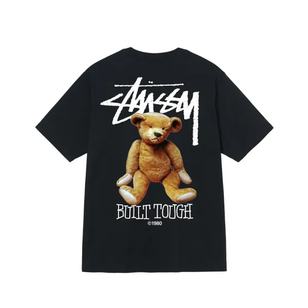 Stussy Built Tough Teddy Bear Black T-Shirt - 1