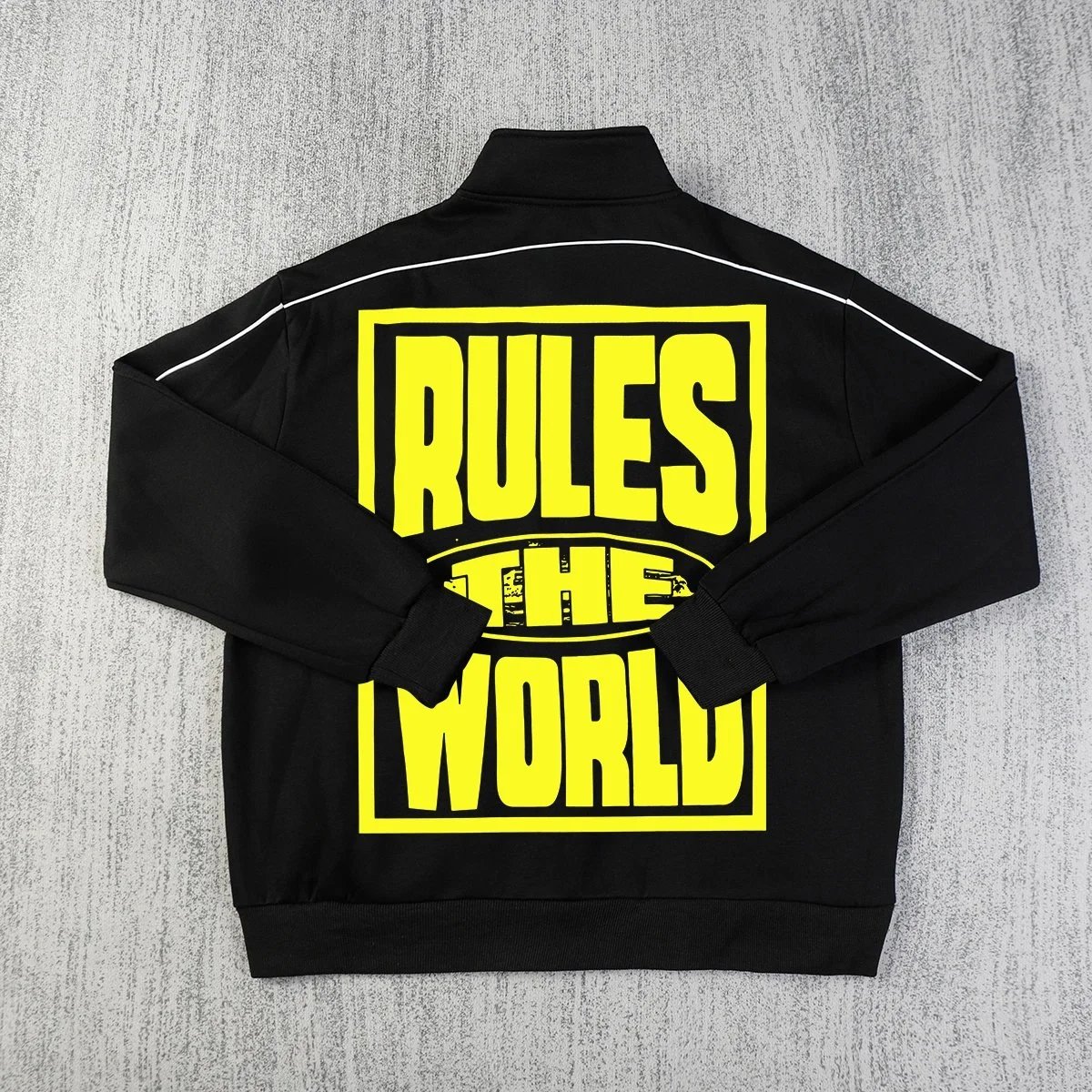 Corteiz Track Jacket Black with Pink Logo - 7