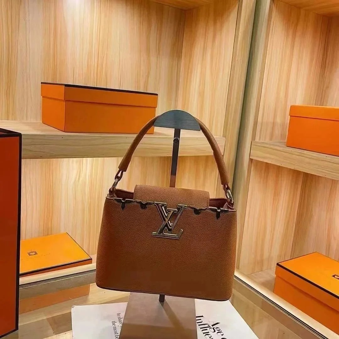 Louis Vuitton Dauphine Bag Tan Leather Handbag - 1