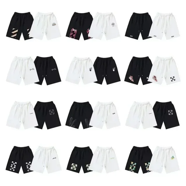 Off-White Shorts Elastic-waist drawstring graphic product detail image 2