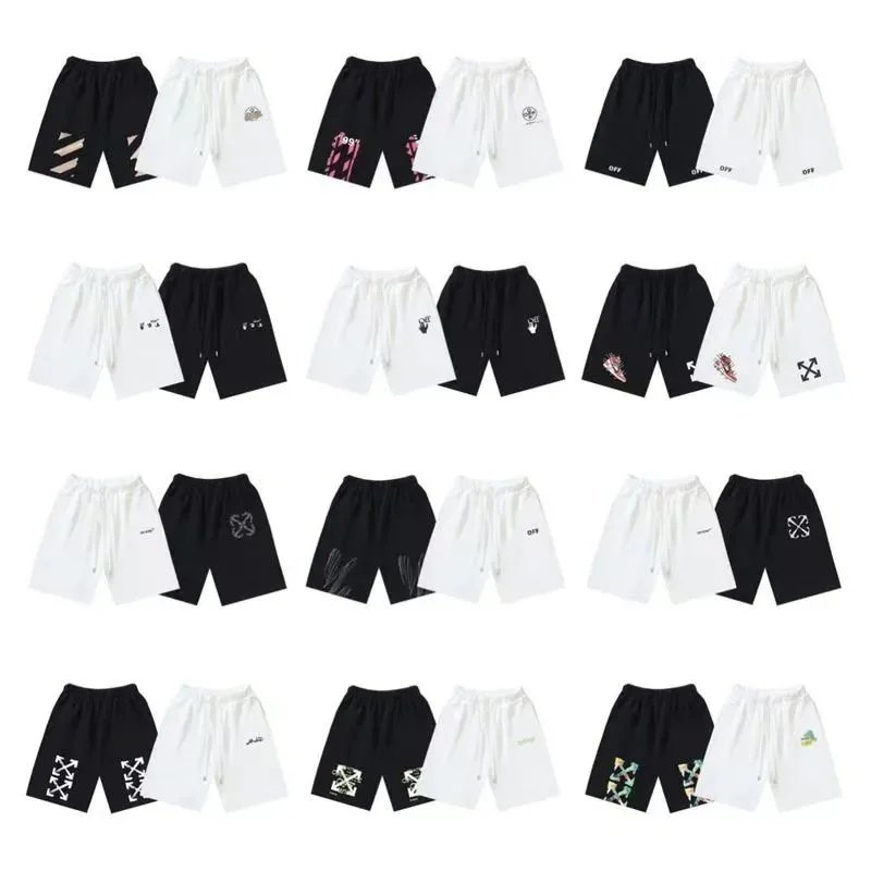 Off-White Black and White Drawstring Shorts