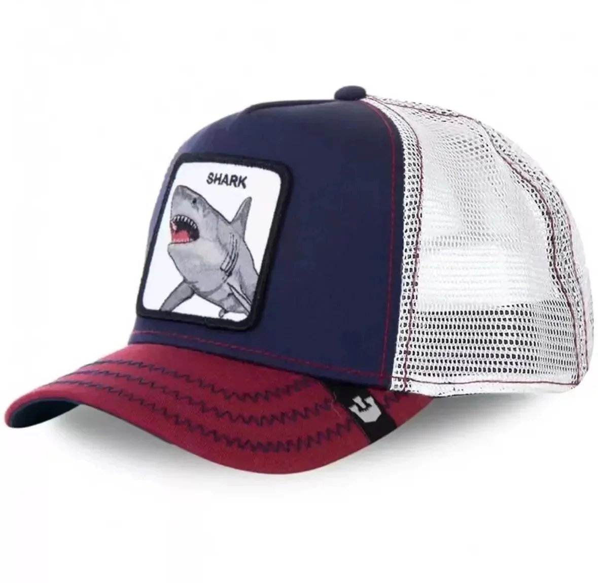 Burgundy and Navy Shark