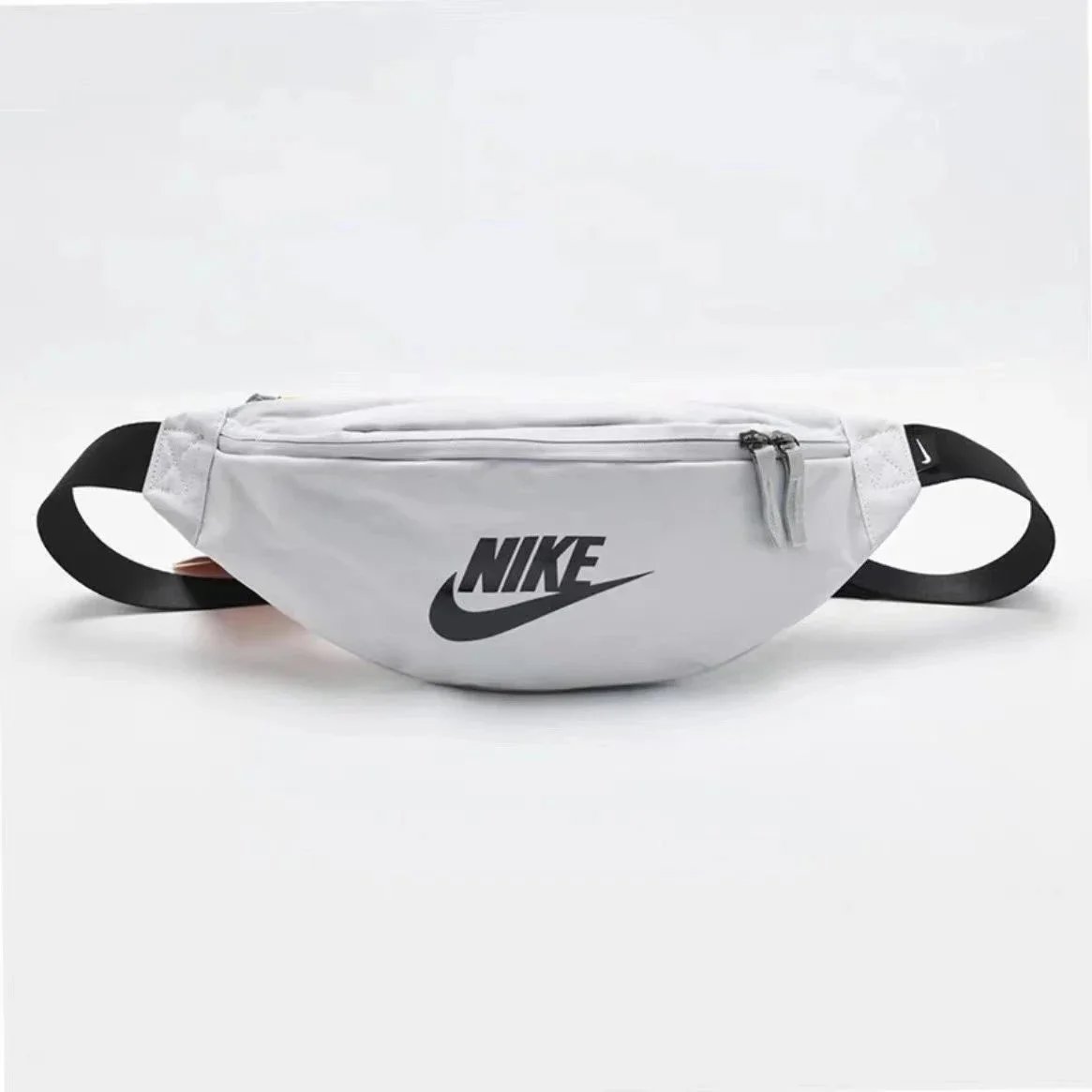 Nike White Waist Bag with Black Strap