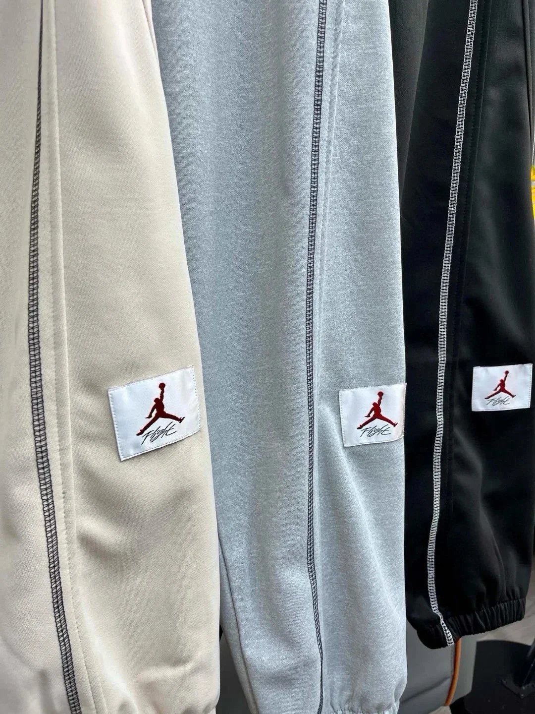 Air Jordan Sweatpants Beige with Contrast Stitching Sweatpants - 9