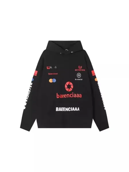 Balenciaga BB Logo Acid Wash Hoodie - 12