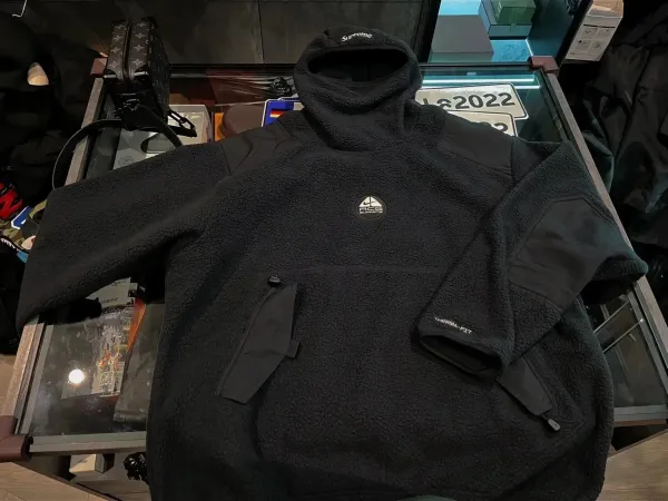 Supreme x The North Face Fleece Balaclava Hoodie Black Outerwear - 3