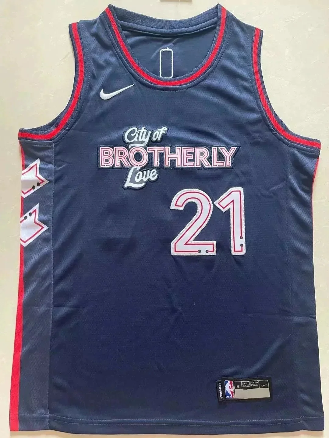 NBA Maxi City Edition Black Embroidered Quick Dry 