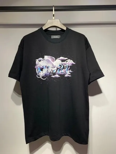 Amiri Cloud Pegasus Graphic T-Shirt Black - 1