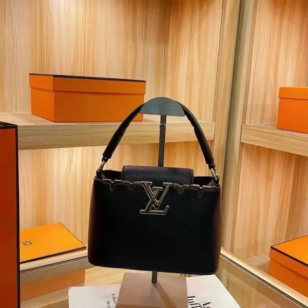 Louis Vuitton Capucines BB Black Leather Handbag - 1
