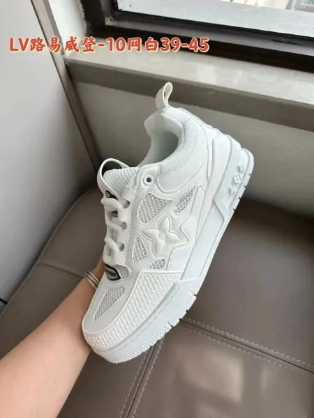 Louis Vuitton Trainer 10 White Mesh Sneakers - 1