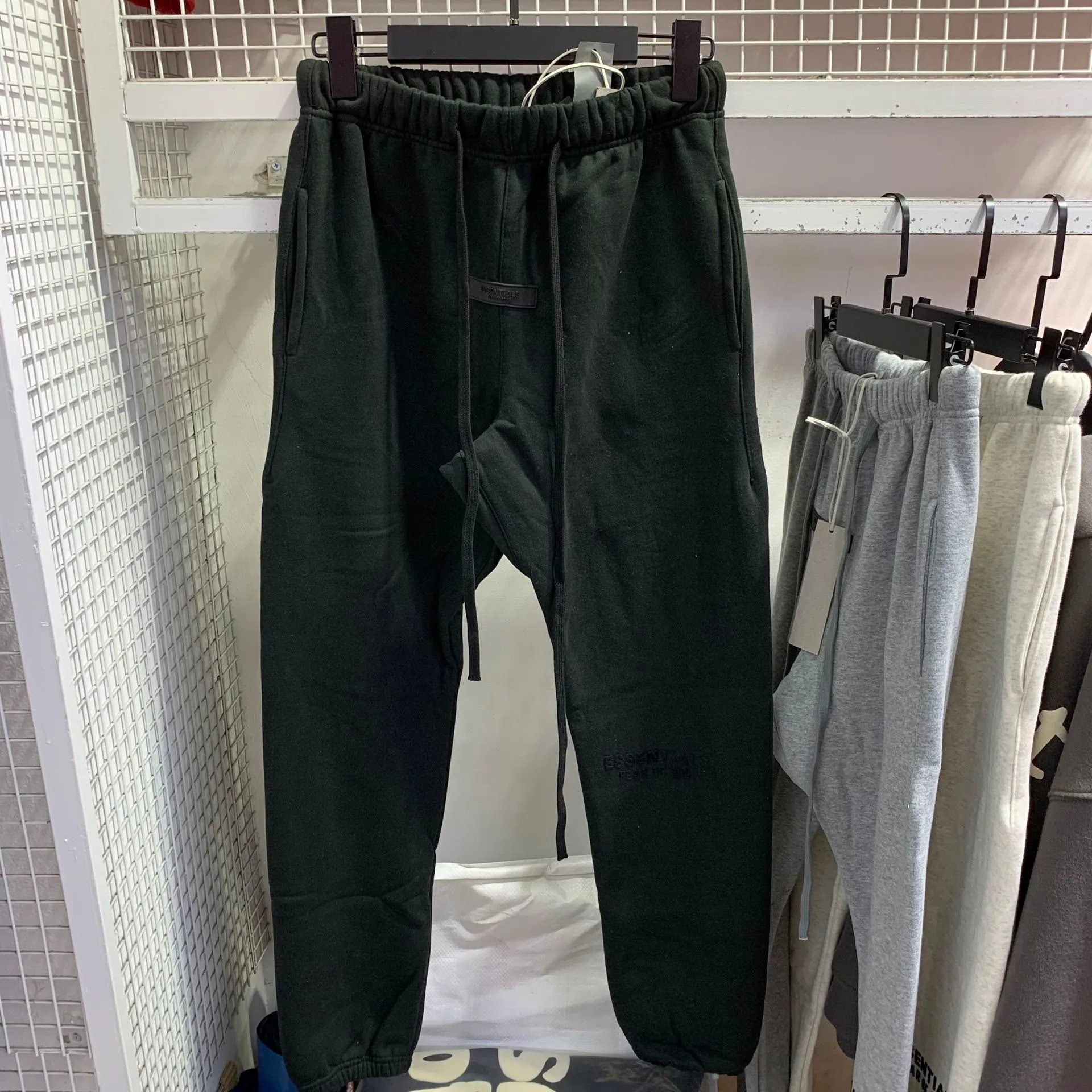 Fear of God Essentials Logo Sweatpants Gray - 14