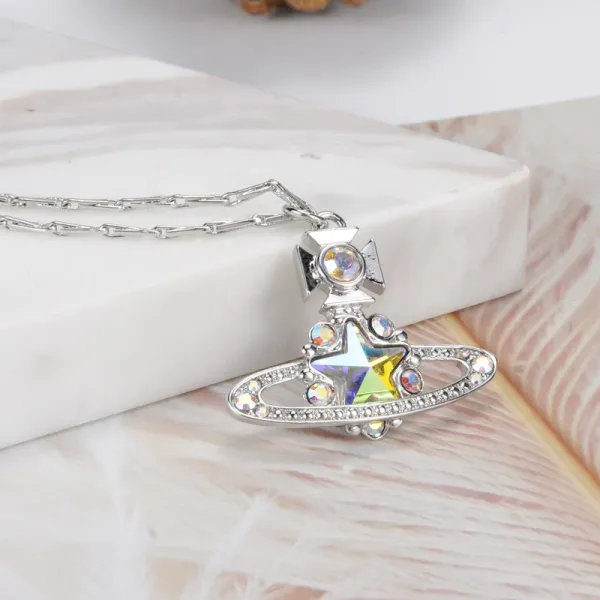Vivienne Westwood Orb Star Pendant Necklace Gold Multicolor - 5