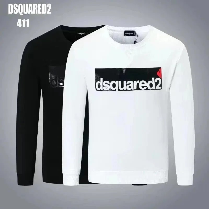 DSQUARED2 Logo Print Crewneck Sweater White and Black - 11