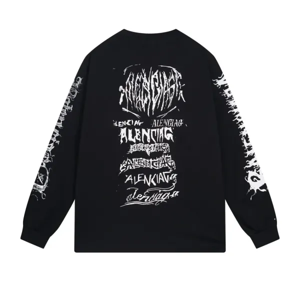 Balenciaga Multi-Logo Print Oversized T-Shirt Pink - 9