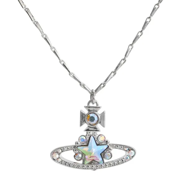 Vivienne Westwood Orb Star Pendant Necklace Gold Multicolor - 4