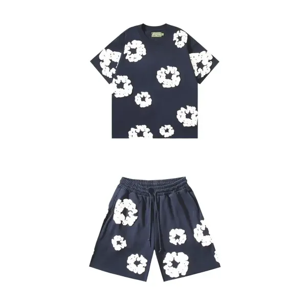 Gallery Dept. Floral Print Navy Set: T-Shirt and Shorts - 1