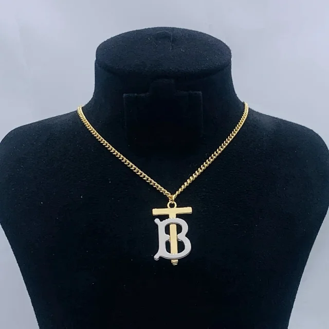 Balenciaga Jewelry Cuban Link BB Logo Necklace product detail image 12