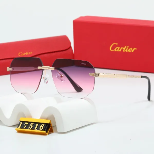 Cartier Sunglasses Rimless Gradient Pink Purple Sunglasses - 1